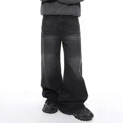 Oversized Streetwear Wide Leg Black Denim Jeans
