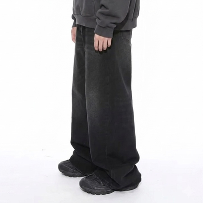 Oversized Streetwear Wide Leg Black Denim Jeans